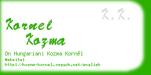 kornel kozma business card